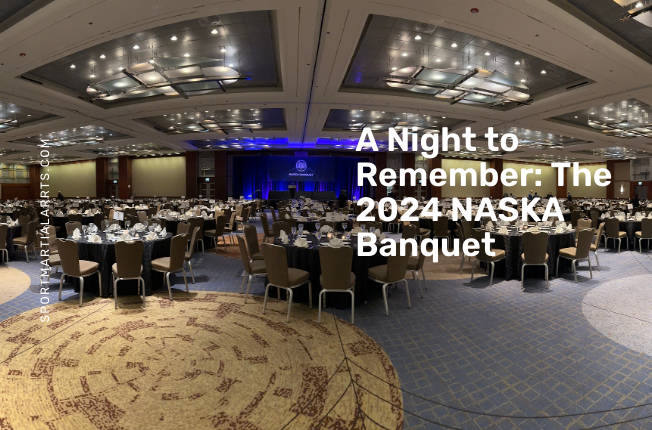 Photo of the ballroom at the Hyatt Regency where the 2024 NASKA banquet was held